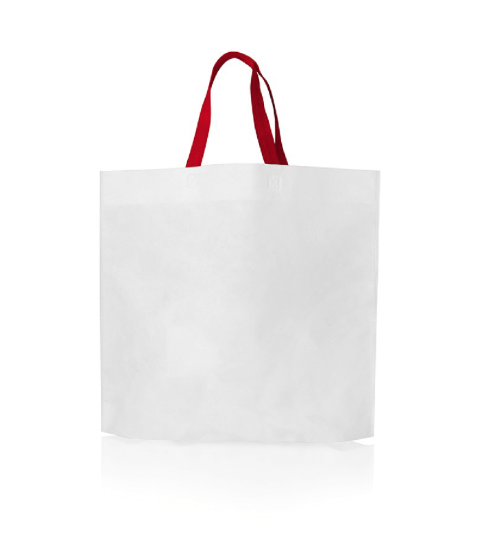 Bolsa de Friselina con Manijas de Tira de Color 45x40x10 cm