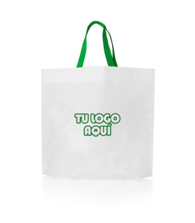 Bolsa de Friselina con Manijas de Tira de Color 45x40x10 cm