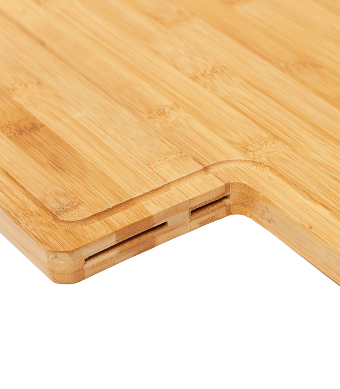 Tabla de bamboo con set de cuchillos