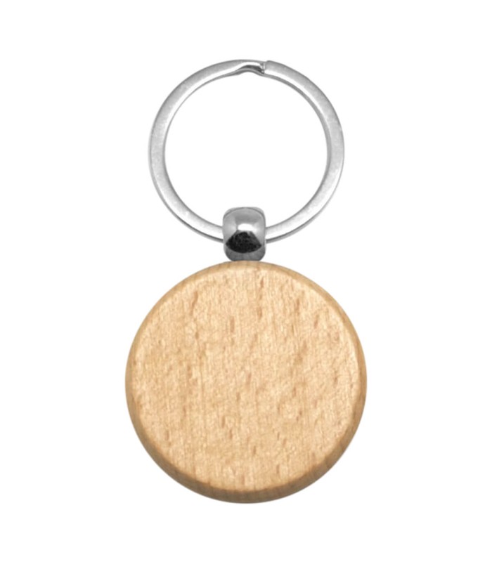 Llavero De Madera Redondo Rubí