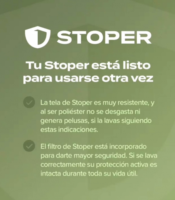 ▷ Tapaboca Reutilizable marca STOPER RUNNING con filtro