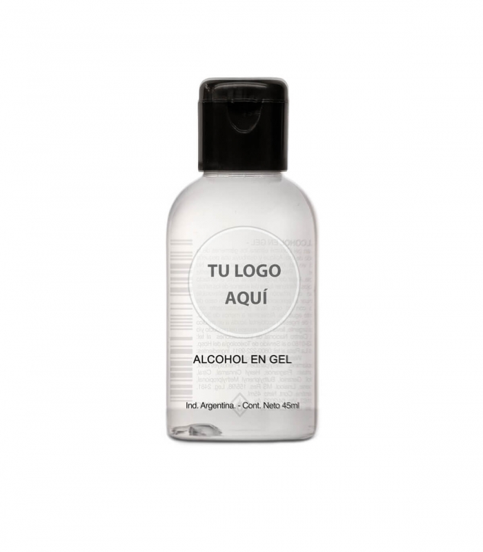 ▷ Alcohol en gel antibacterial en envase de 45 mililitros.