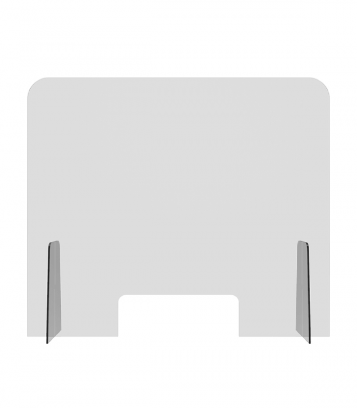 ▷ Panel acrílico para protección. Apto atención al público